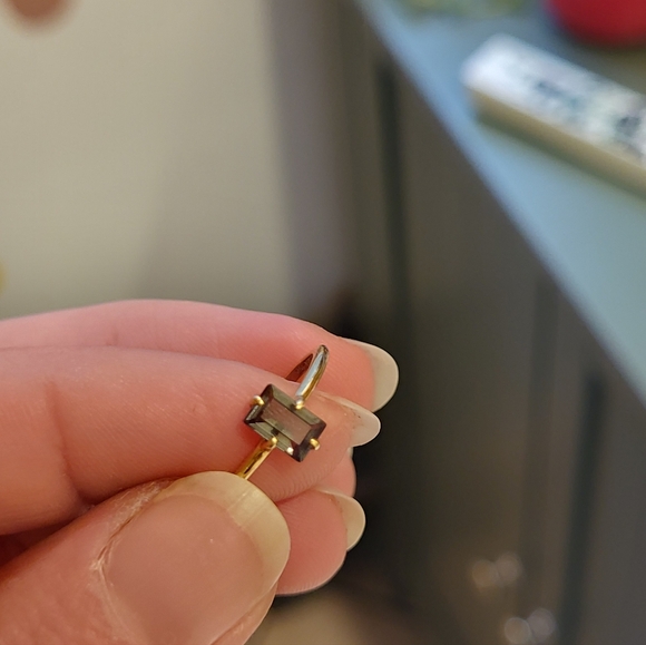 GLDN Solid Gold Grand Baguette Ring Forest Emerald Size 5 - Picture 9 of 9